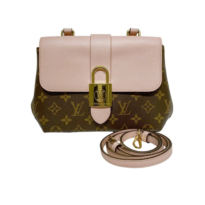 LOUIS VUITTON 路易威登 M44080 LOCKY MONOGRAM BB PVC帆布 牛皮 單肩包 老花粉色