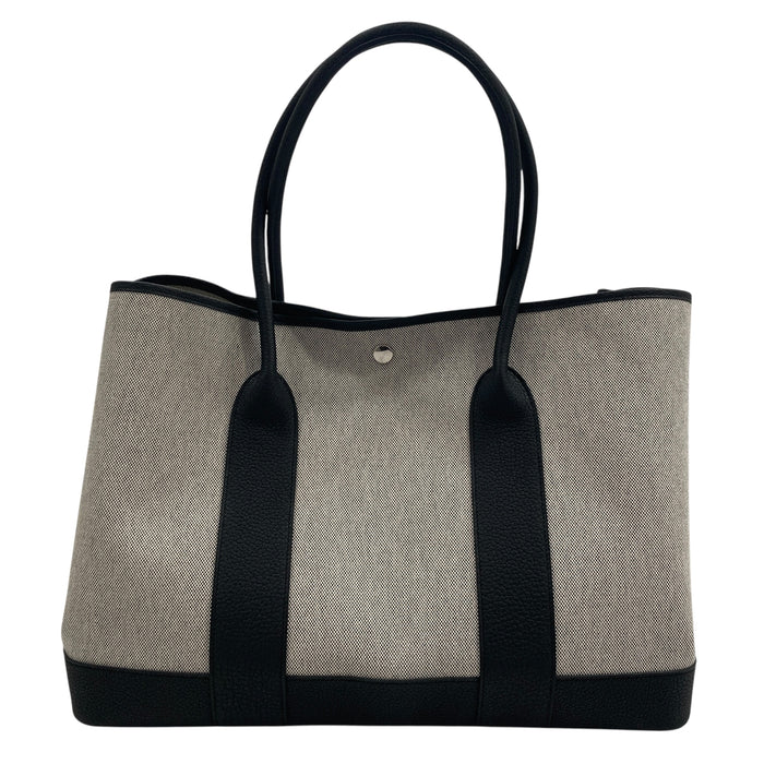 HERMÈS NEO GARDEN PARTY 43 灰色 帆布 銀釦
