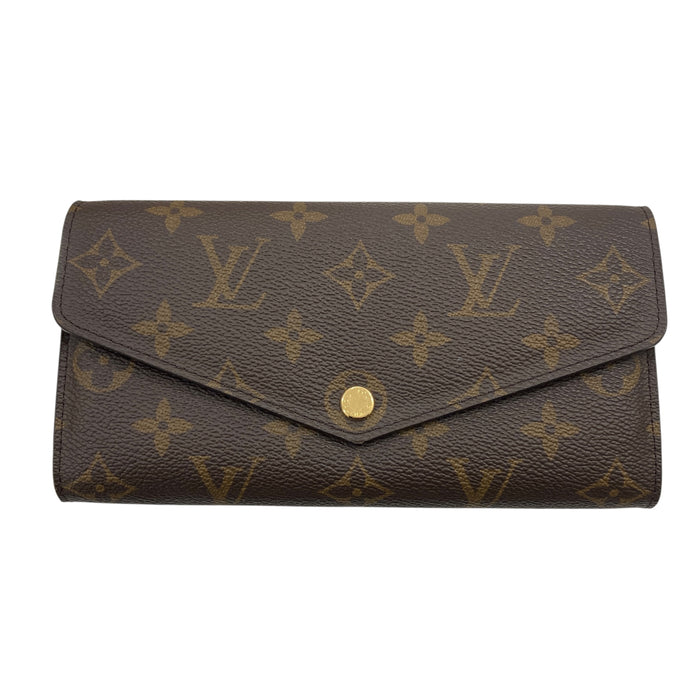 LOUIS VUITTON 路易威登 M62234 MONOGRAM PORTEFEUILLE SARAH 經典信封式長夾 PVC帆布 老花 紫紅色 金扣