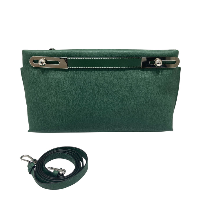 LOEWE 羅威 32712KBS28 MISSY SMALL 系列 單肩斜跨包 小牛皮 綠色 銀釦
