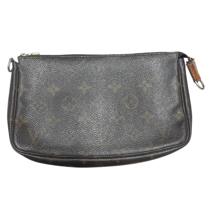 LOUIS VUITTON 路易威登 M51980 POCHETTE ACCESSOIRES 麻將包 PVC帆布 棕色 金釦