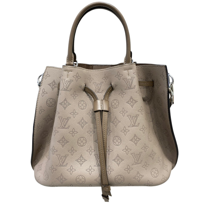 LOUIS VUITTON 路易威登 M54403 MAHINA GIROLATA MONOGRAM 手提肩背兩用包 小牛皮 大象灰 銀扣