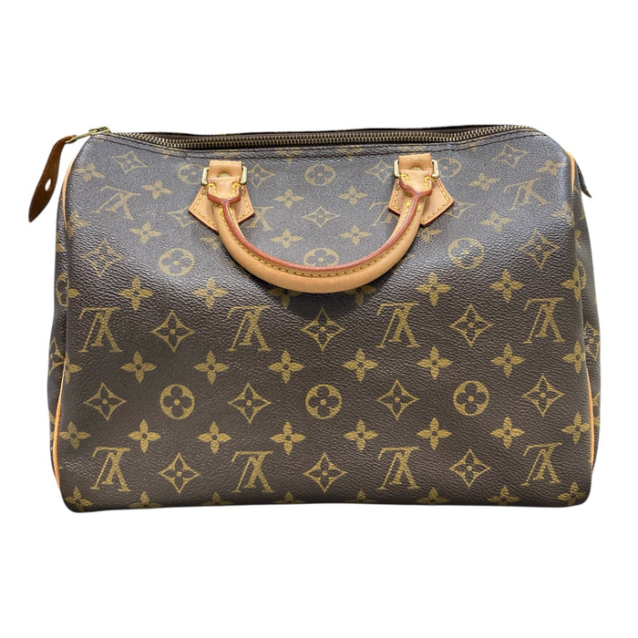 LOUIS VUITTON 路易威登 M41526 SPEEDY 30 波士頓包 PVC帆布 老花 金釦