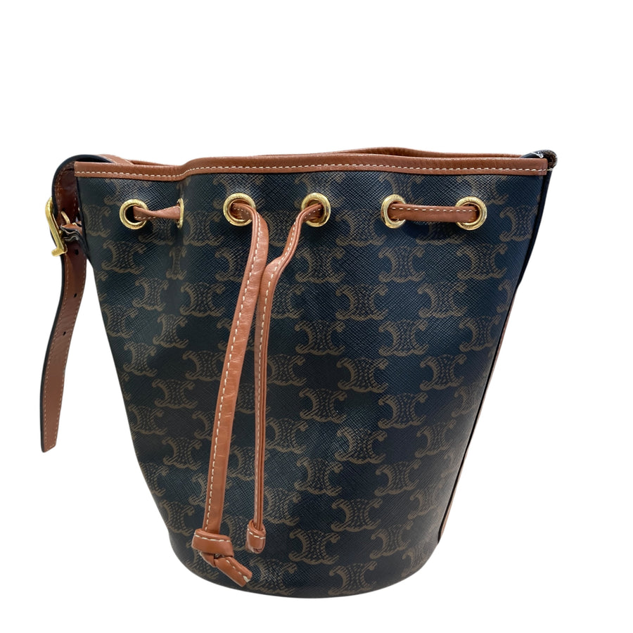 CELINE 思琳 TRIOMPHE CANVAS SMALL BUCKET 水桶包