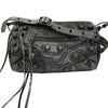 BALENCIAGA 巴黎世家 BLACK Le CAGOLE 圓筒包 皮革 鐵灰色 鎳色釦
