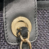 CHANEL 香奈兒 Deauville MM  沙灘包 深藍 帆布 金釦