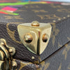 LOUIS VUITTON 路易威登 M92477 TAKASHI MURAKAMI 棕色經典老花 PVC 村上隆合作款 珠寶盒 化妝包 手提包
