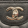 CHANEL 香奈兒 CF30 JUMBO 荔枝牛皮 黑色 銀釦