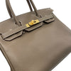HERMES 愛馬仕 BIRKIN 30 柏金包 TOGO皮 大象灰 金釦