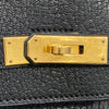HERMES 愛馬仕 手提包 HAC 32 高腰帶 32 黑色 山羊皮 金釦