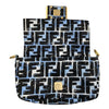 FENDI 芬迪 Baguette MINI 法棍包 肩背包 尼龍 老花 粉藍色 金釦