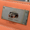 HERMES 愛馬仕 手拿包 TOOL BAG 26 鮭魚粉 銀釦