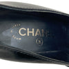 CHANEL 香奈兒 Chanel CC 鎖扣粗跟樂福鞋 跟鞋 漆皮 黑色 銀釦