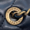 CHANEL 香奈兒 肩背包 2015/2016 秋冬系列 Tricolor Quilted Small Double Flap Bag  黑/灰褐/棕 復古金釦