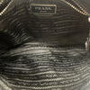 PRADA 普拉達 Re-Nylon 菱格紋單肩包   尼龍 黑色 銀釦