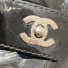 CHANEL 香奈兒 Chanel CC 鎖扣粗跟樂福鞋 跟鞋 漆皮 黑色 銀釦