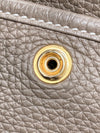 HERMES 愛馬仕 Evelyne 側背包 咖啡色 金釦