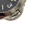 PANERAI 沛納海 LUMINOR BASE 44mm 手動上鍊機械腕錶 PAM00112 不鏽鋼 黑色/銀色