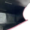 BALENCIAGA 巴黎世家 592833 HOURGLASS XS 沙漏包 手提包 肩背包 皮革 甜粉色 銀釦