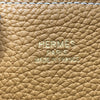 HERMES 愛馬仕 Y刻 DOUBLE SENS 28 牛皮 雙面手提包 淺棕色/粉紅