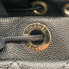 CHANEL 香奈兒 後背包 AS0926 菱格粒紋牛皮 黑色 淡金釦