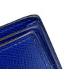 HERMES 愛馬仕 Béarn T刻 長夾 皮革 靛藍色 銀釦