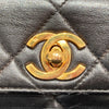 CHANEL 香奈兒 MATELASSÉ 雙肩包 A10177 後背包 羊皮 黑色 金扣