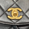 CHANEL 香奈兒 MATELASSÉ 雙肩包 A10177 後背包 羊皮 黑色 金扣