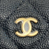 CHANEL 香奈兒 雙鏈子母化妝箱 AP3375 荔枝牛皮 黑色 金釦