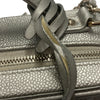 CHANEL 香奈兒 CC FILIGREE VANITY CASE 化妝包 側背包 牛皮 荔枝皮 灰銀色 銀釦