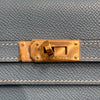 HERMES 愛馬仕 Kelly Long Wallet 🄼刻 長夾 Epsom皮 牛仔藍 金釦