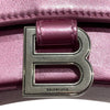 BALENCIAGA 巴黎世家 592833 HOURGLASS XS 沙漏包 手提包 肩背包 皮革 甜粉色 銀釦