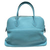 HERMES (愛馬仕) BOLIDE 31 TOGO 牛皮 藍色 銀釦