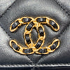 CHANEL 香奈兒 19 菱格紋 皮革 眼鏡包 手機包 黑色