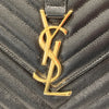 SAINT LAURENT 聖羅蘭 354118 CASSANDRE CHAIN BAG 荔枝皮革 鍊帶 肩背包 黑
