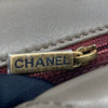 CHANEL 香奈兒 肩背包 2015/2016 秋冬系列 Tricolor Quilted Small Double Flap Bag  黑/灰褐/棕 復古金釦