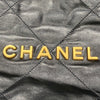 CHANEL 香奈兒 22 HANDBAG 亮面小牛皮 黑色 金釦