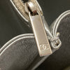 CHANEL 香奈兒 CC FILIGREE VANITY CASE 化妝包 側背包 牛皮 荔枝皮 灰銀色 銀釦