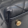 CHANEL 香奈兒 COCO HANDLE 肩背包 黑色 荔枝牛皮 金釦
