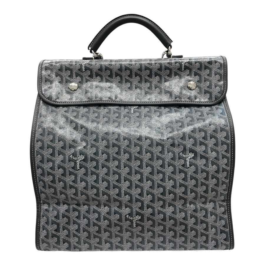 GOYARD 高雅德 Saint Léger PVC帆布 後背包 灰色 銀釦