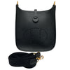 HERMES 愛馬仕 K刻 MINI EVELYNE 16 牛皮 黑色 金釦