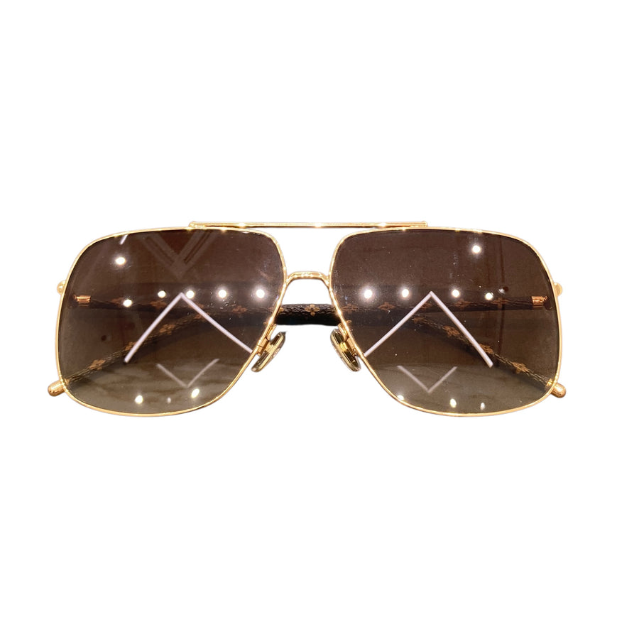 LOUIS VUITTON 路易威登 Z0165U Conspiration Pilote 墨鏡 PVC 老花 金釦