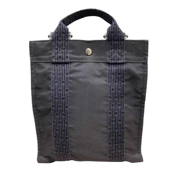 HERMES 愛馬仕 Herline a dos PM 後背包 帆布 灰色 銀釦