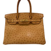 HERMES 愛馬仕 BIRKIN 30 手拿包 駱駝皮 金棕色 金釦