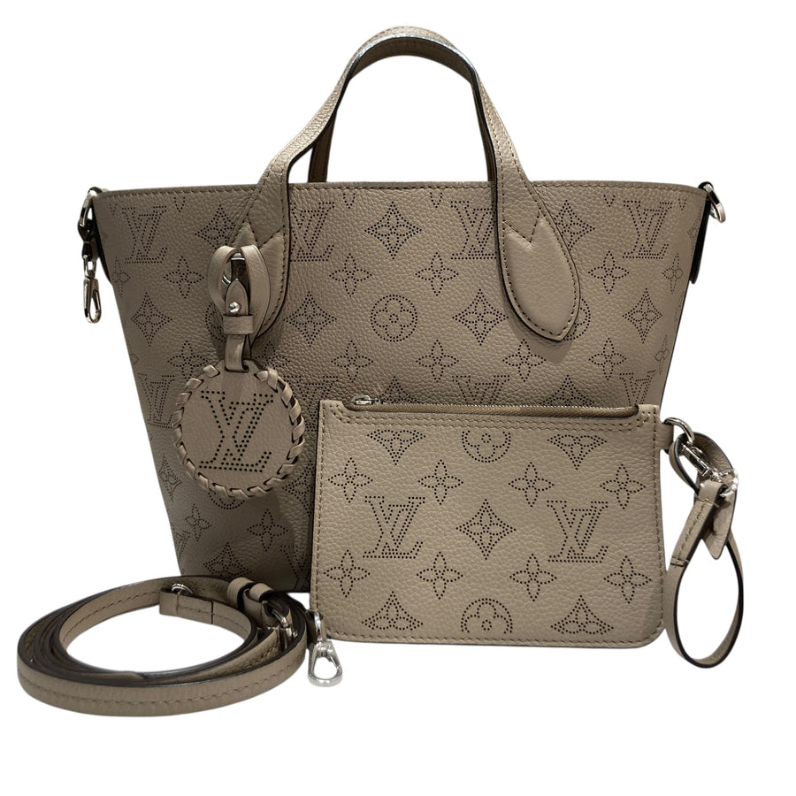 LOUIS VUITTON 路易威登 MAHINA BLOSSOM PM M21849 單肩包/兩用手提包 皮革 棕色