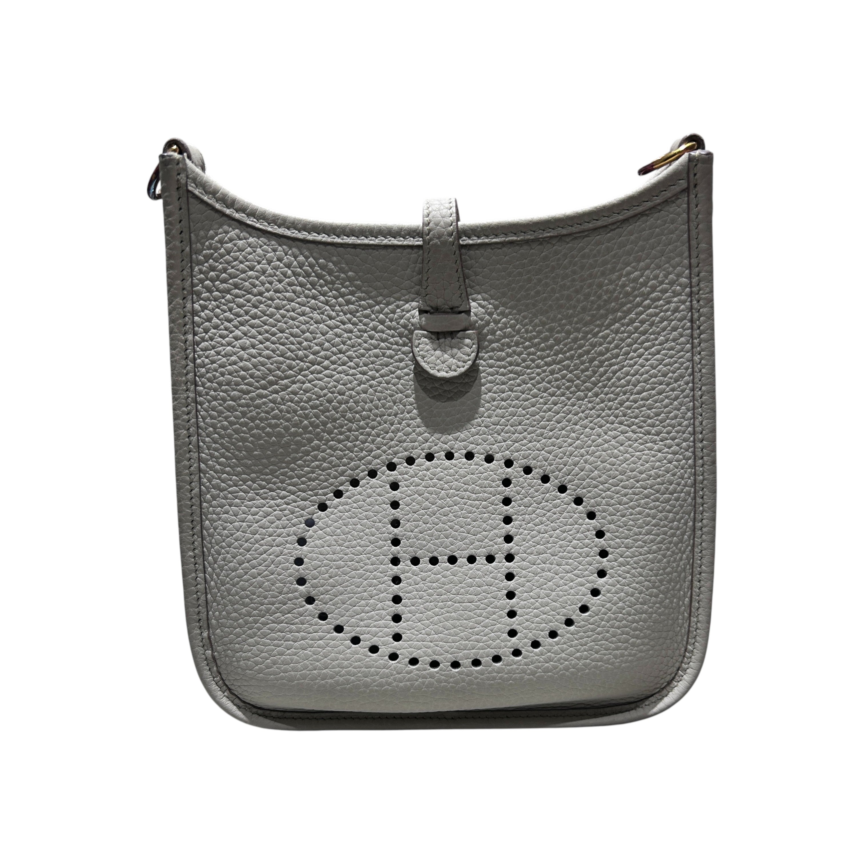 HERMÈS 愛馬仕 Evelyne 16 TPM 米灰色 金扣