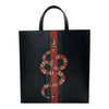 GUCCI 古馳 Calfskin Kingsnake Print Tote 托特包 牛皮 黑色 銀釦