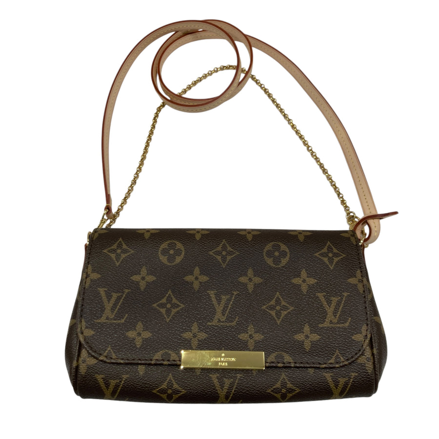 LOUIS VUITTON 路易威登 MONOGRAM FAVORITE PM M40718 單肩包 PVC帆布 老花 棕色