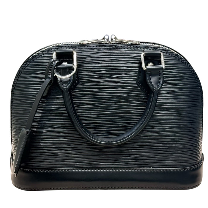Louis Vuitton 路易威登 Alma BB 肩背包 Epi紋理牛皮 黑色 銀扣