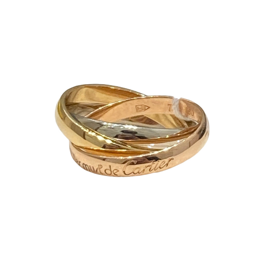 CARTIER 卡地亞 TRINITY 三環戒指 戒指 #50 6.3G AU750 YG PG WG 自訂貨號：2300046066939